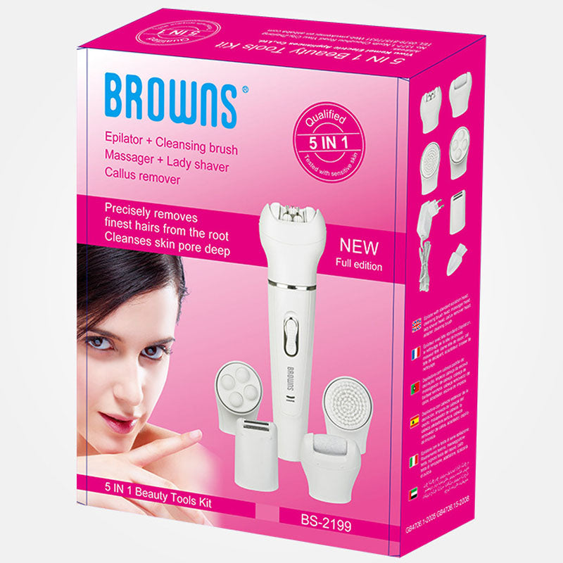 5 in 1 Browns BS 2199 – Epilator For Women