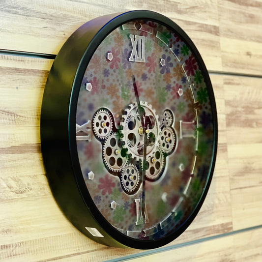 European Style Wall Clock Black