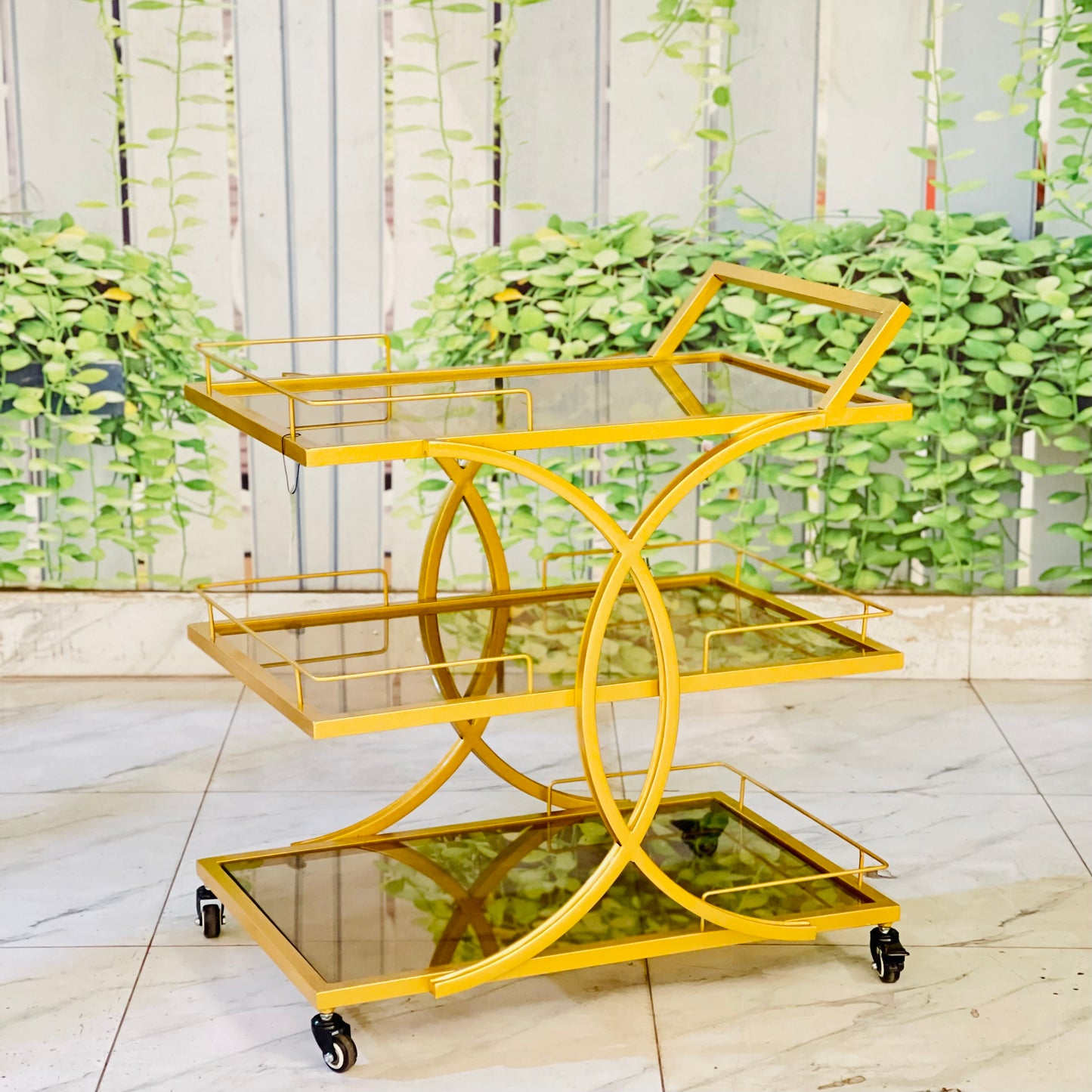 MODERN 3 TIER TEA TROLLEY