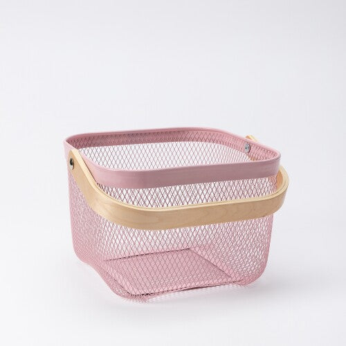 Wire mesh storage basket