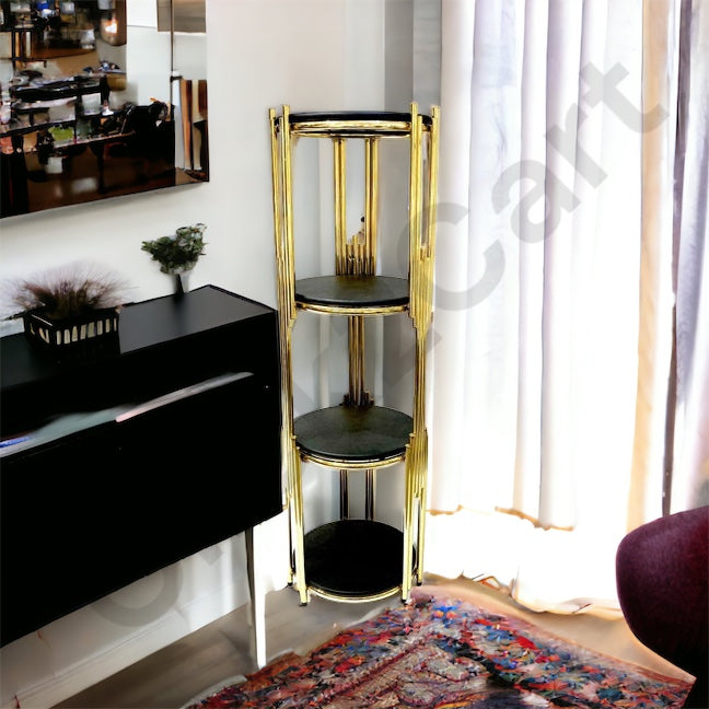 Golden & Black Corner Rack