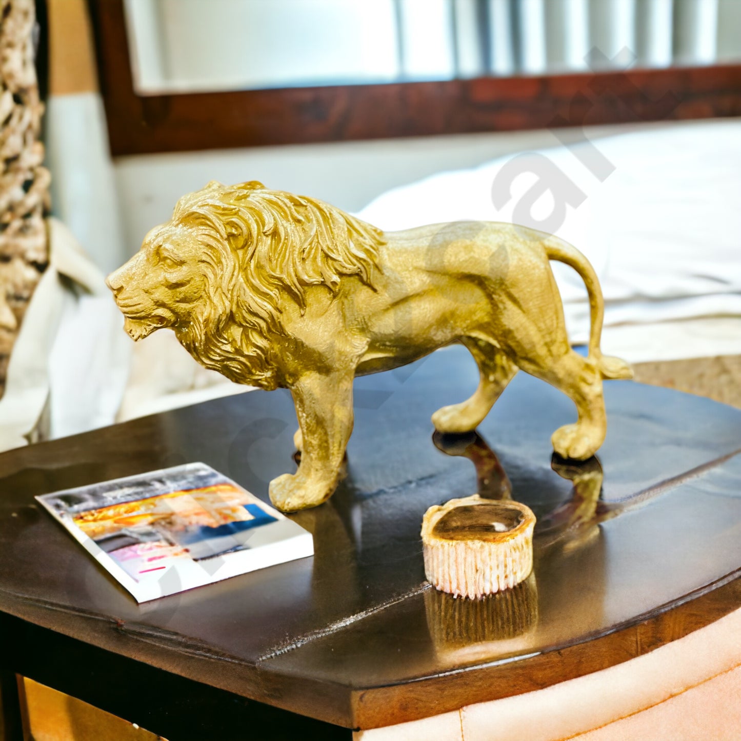 Golden Lion Statue Small