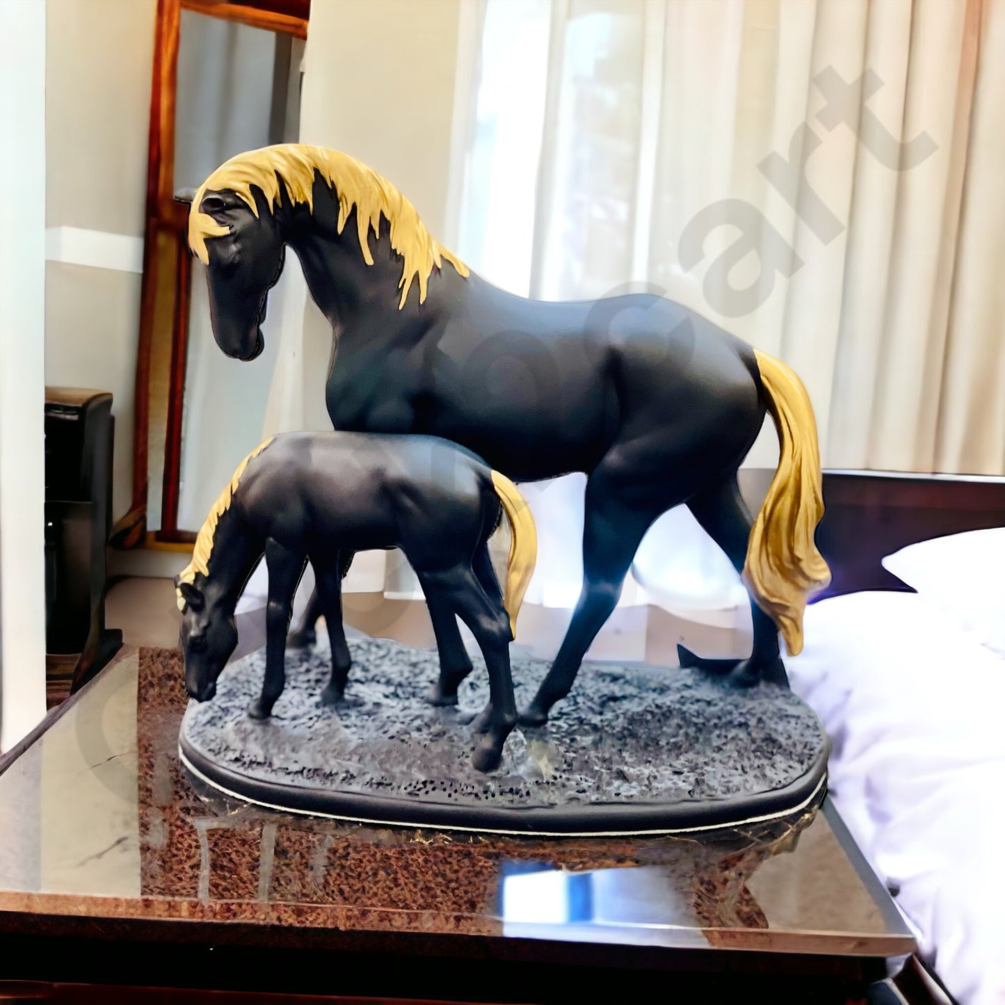 Black Horses Sculpture