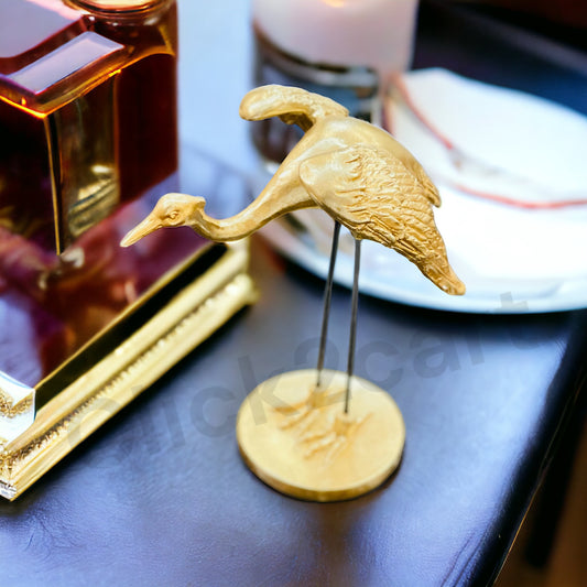 Golden Flamingo Statue