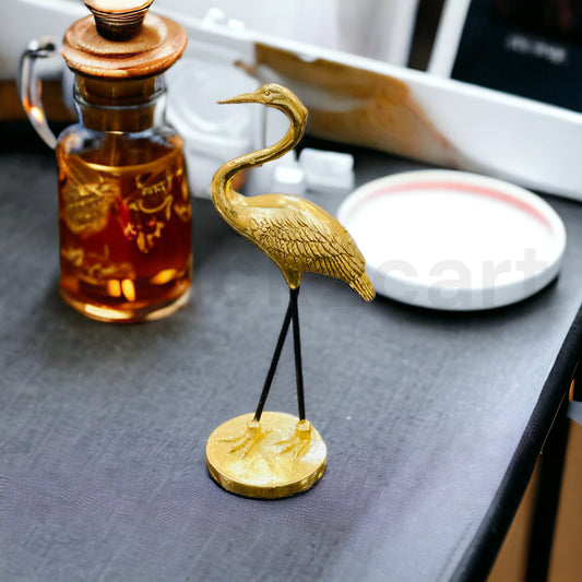 Golden Flamingo Statue