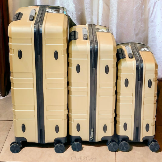 Luggage With 4 Spinner Wheels (3Pcs)