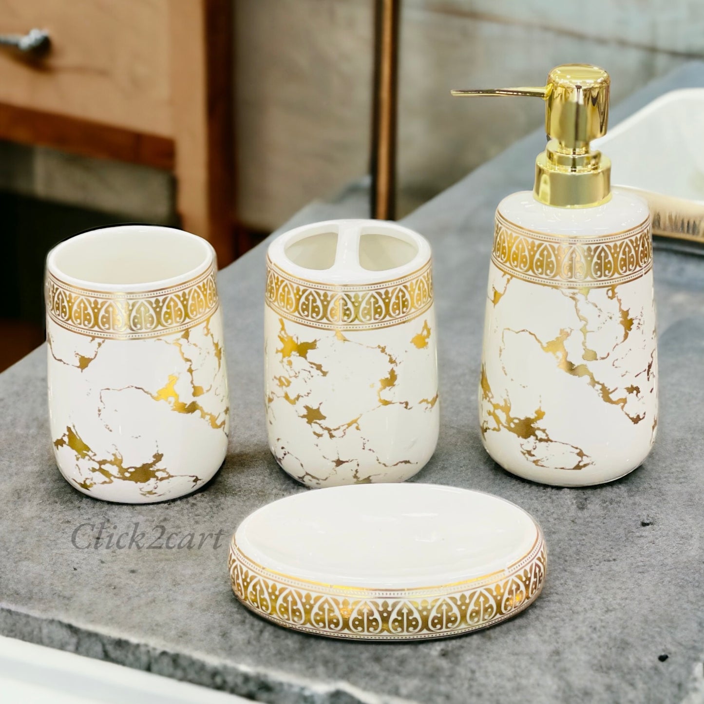 4pcs Ceramic Bath Set