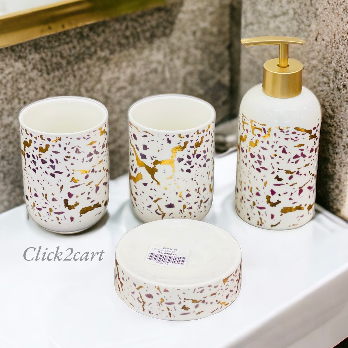 4pcs Ceramic Bath Set