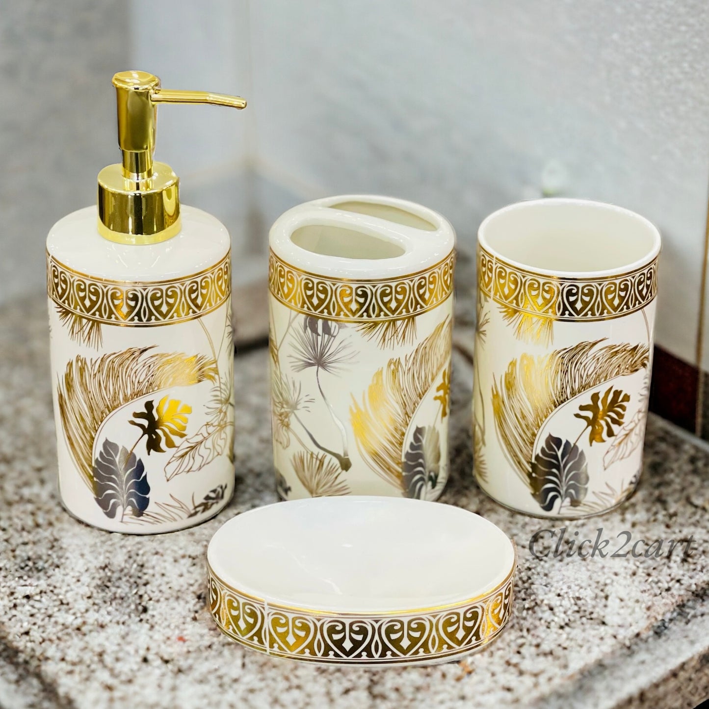 4pcs Ceramic Bath Set