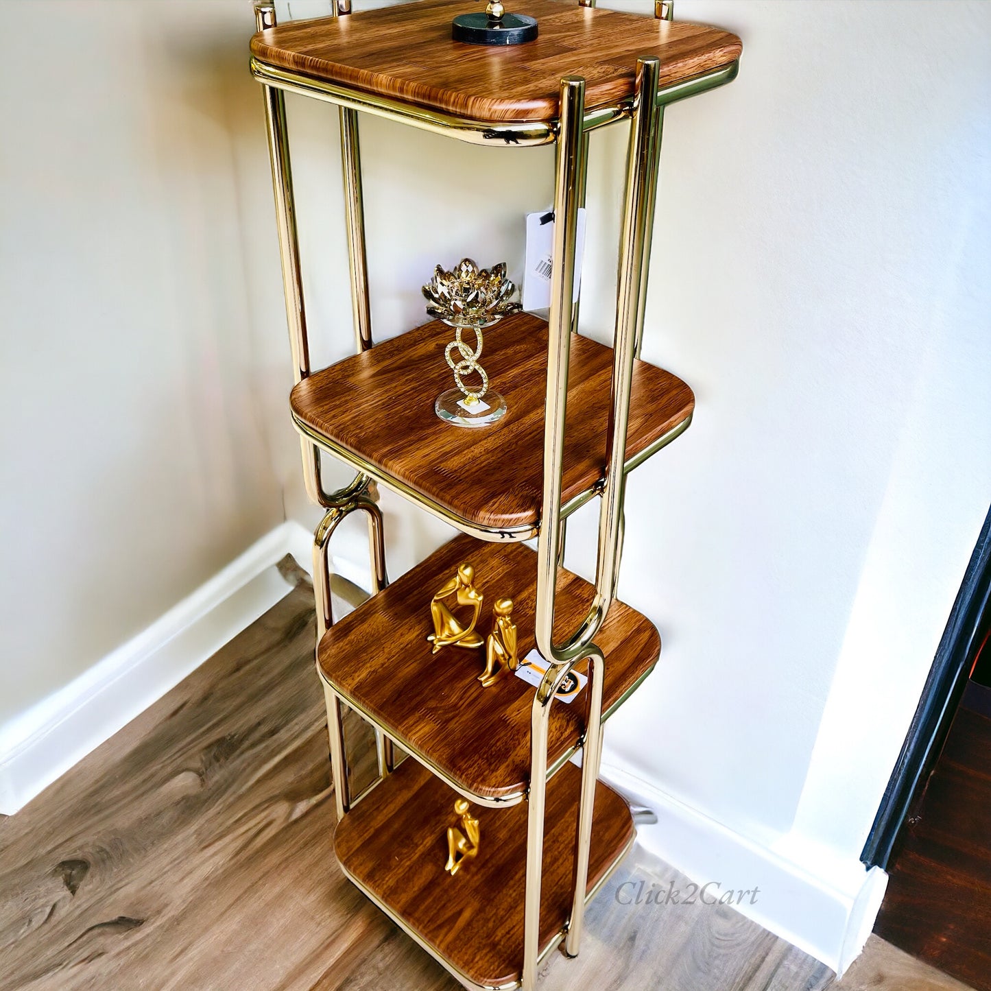 Golden & Brown Corner Rack