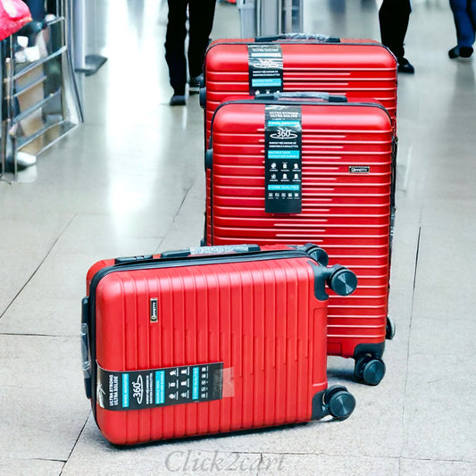 Luggage With 4 Spinner Wheels (Red)