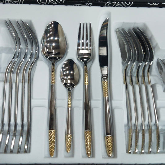 Ayd 24 Pcs Cutlery Set (Silver)