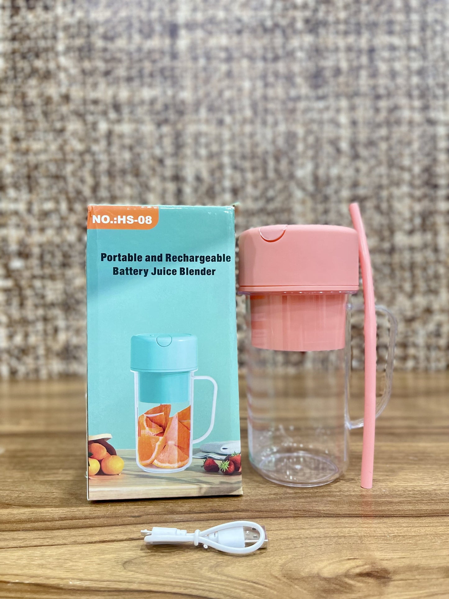 2 in 1 Rechargeable Straw Juicer Portable Blender