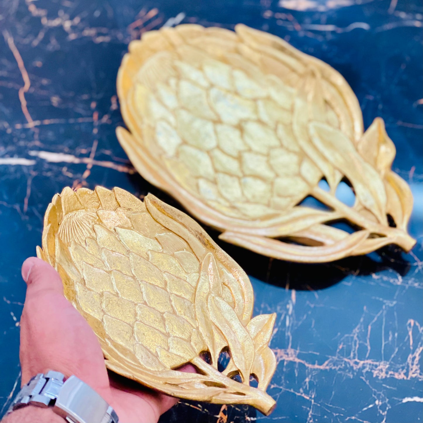 2 Piece Pineapple Design Tray