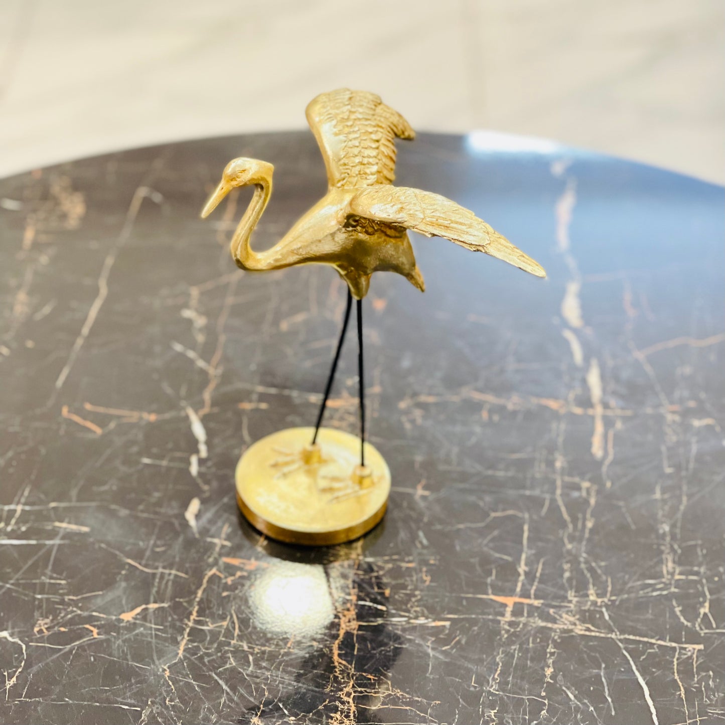 Golden Flamingo Statue