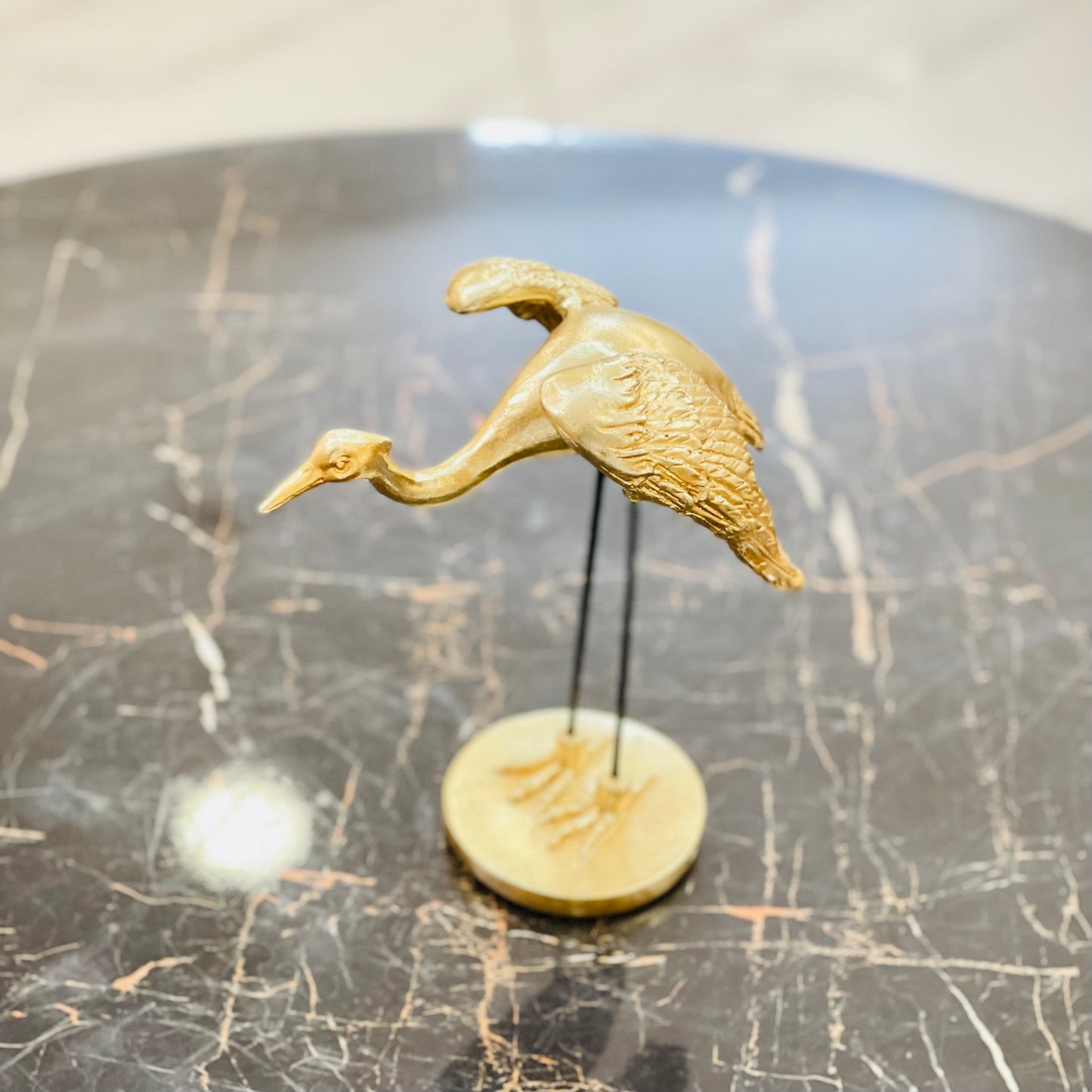 Golden Flamingo Statue