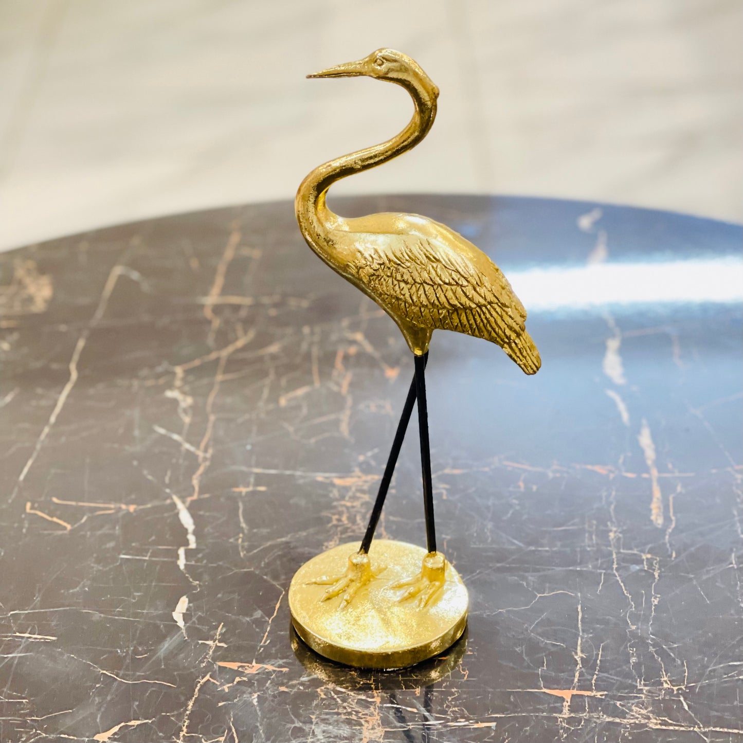 Golden Flamingo Statue