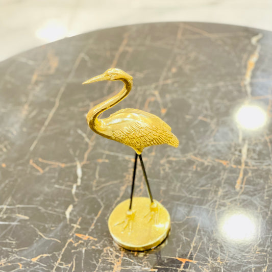 Golden Flamingo Statue