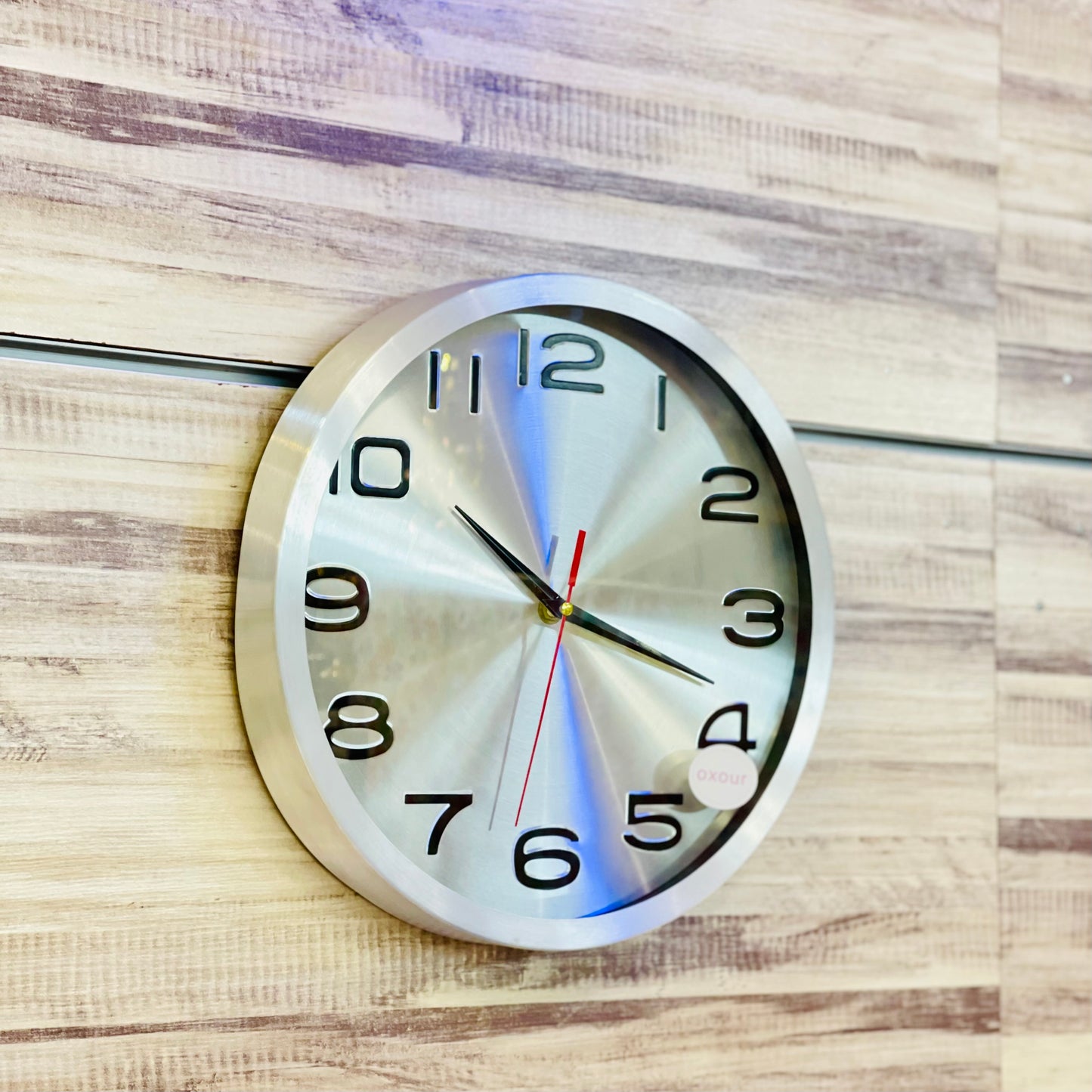 Silver Wall Clock