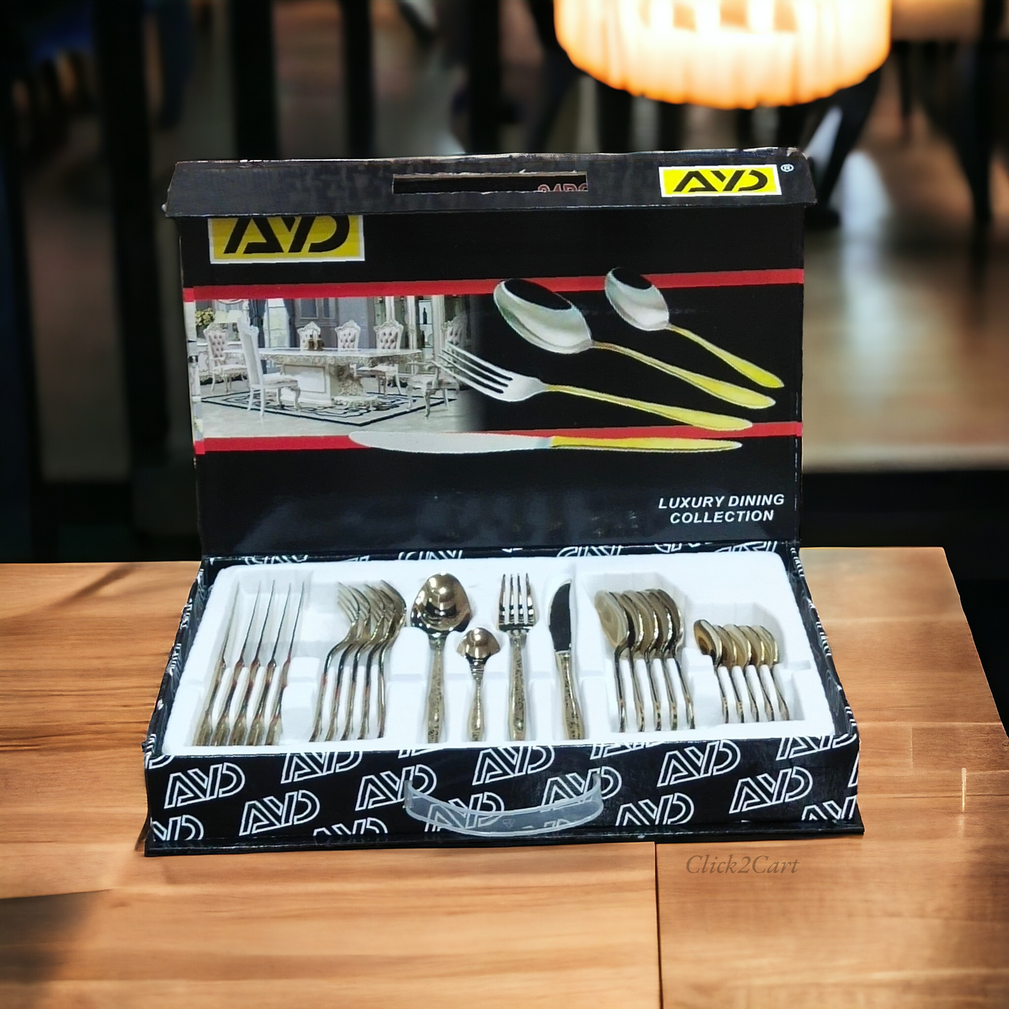 Ayd 24 Pcs Cutlery Set (Golden)