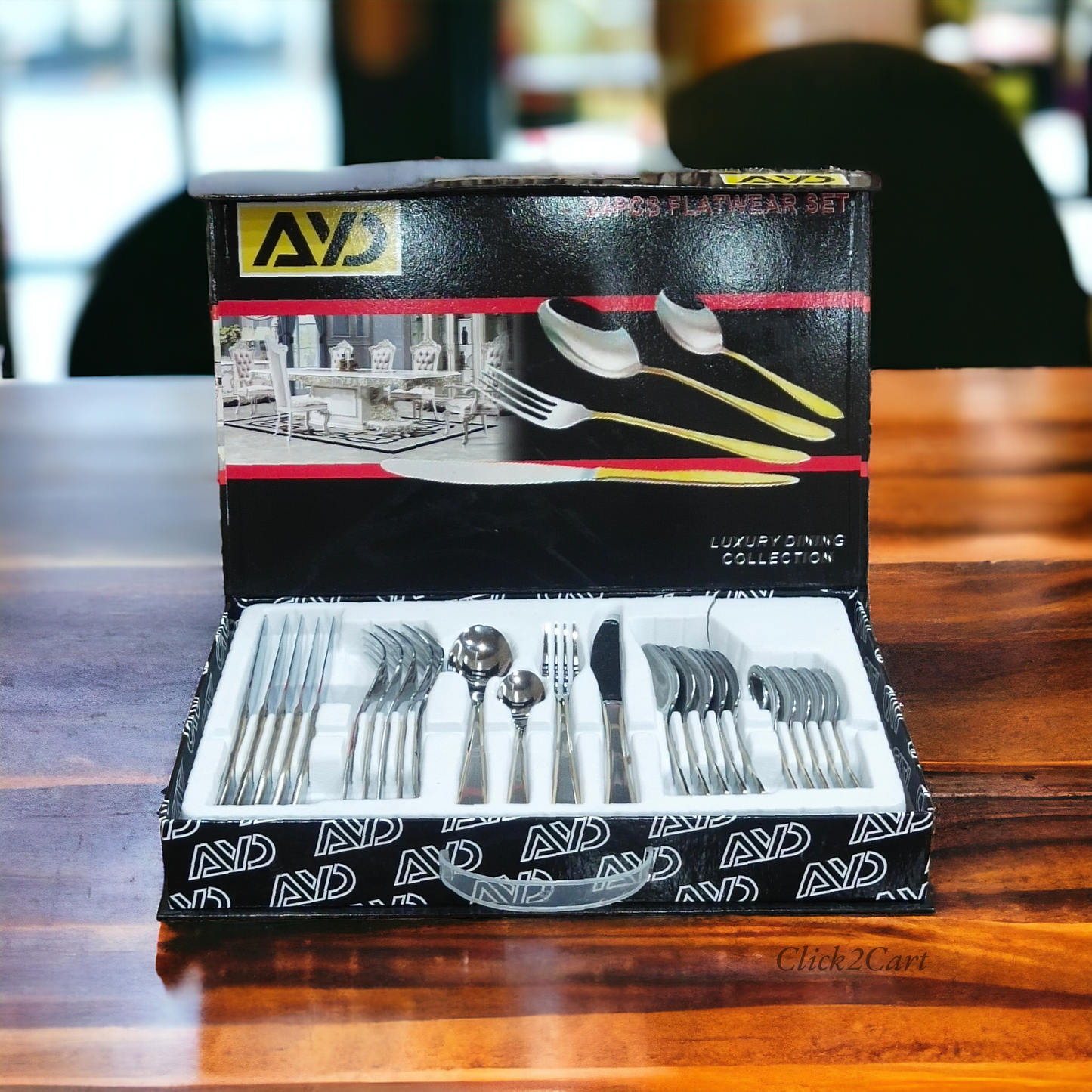 Ayd 24 Pcs Cutlery Set (Silver)