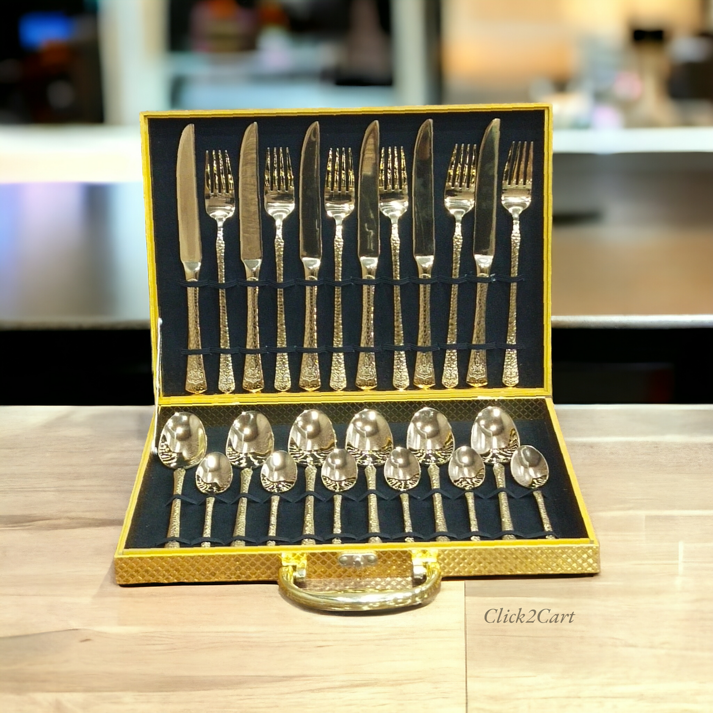 24 Pcs Cutlery Set (Golden)