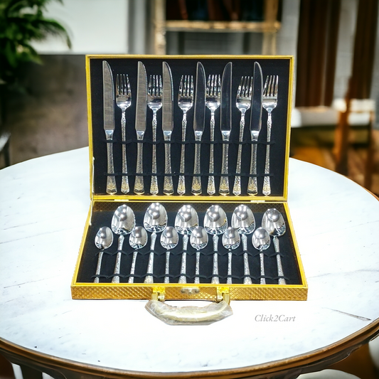 24 Pcs Cutlery Set (Silver)