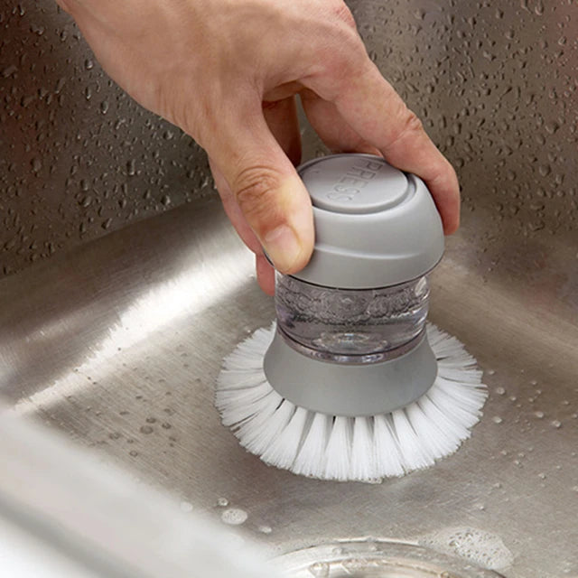 Cleaning Brush with Liquid soap Dispenser