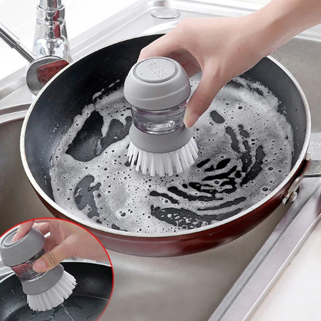 Cleaning Brush with Liquid soap Dispenser