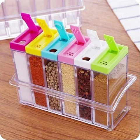 Transparent Plastic Seasoning Six-piece Set Box