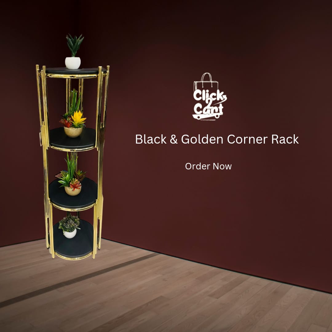 Golden & Black Corner Rack