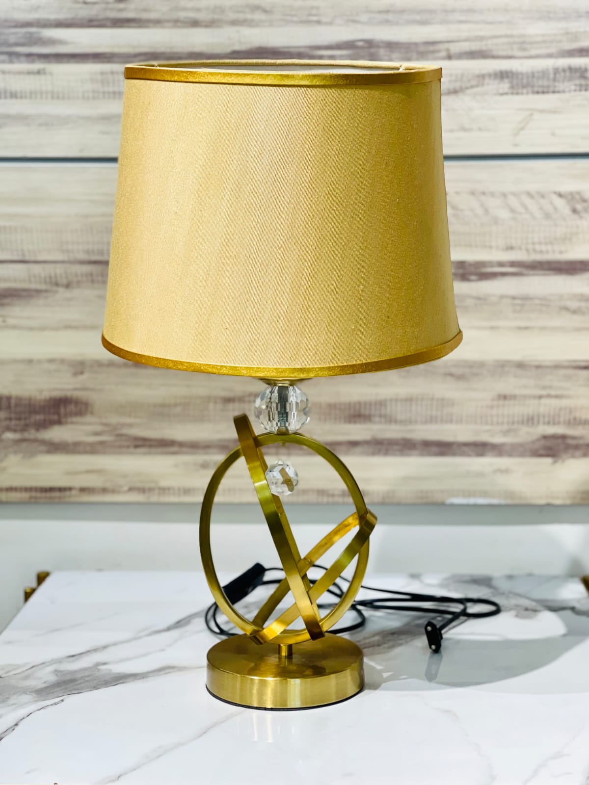 Golden Brass Modern Table Lamp