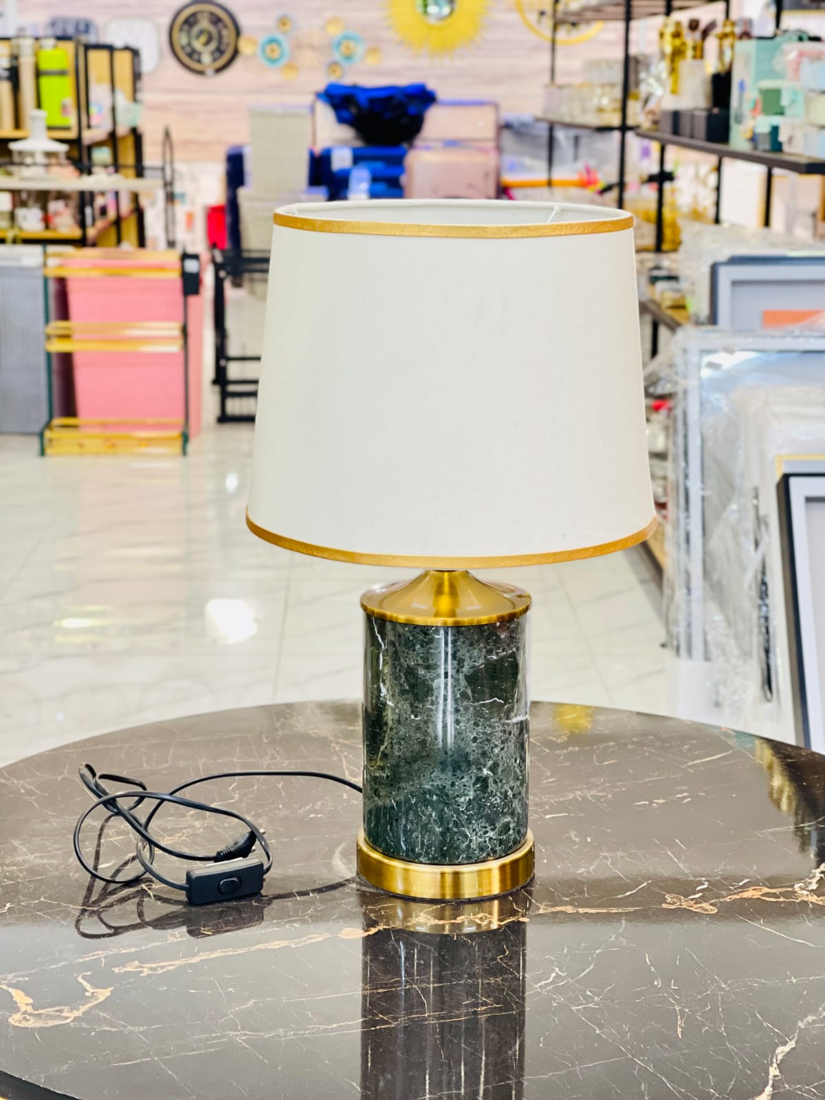 Marble And Gold Metal Table Lamp