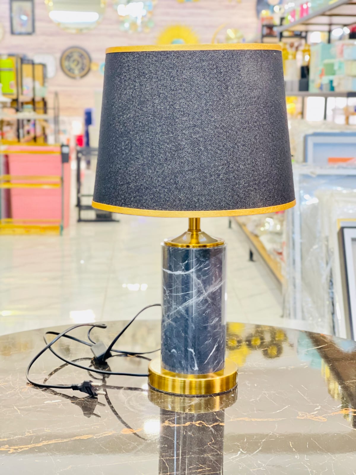 Marble And Gold Metal Table Lamp