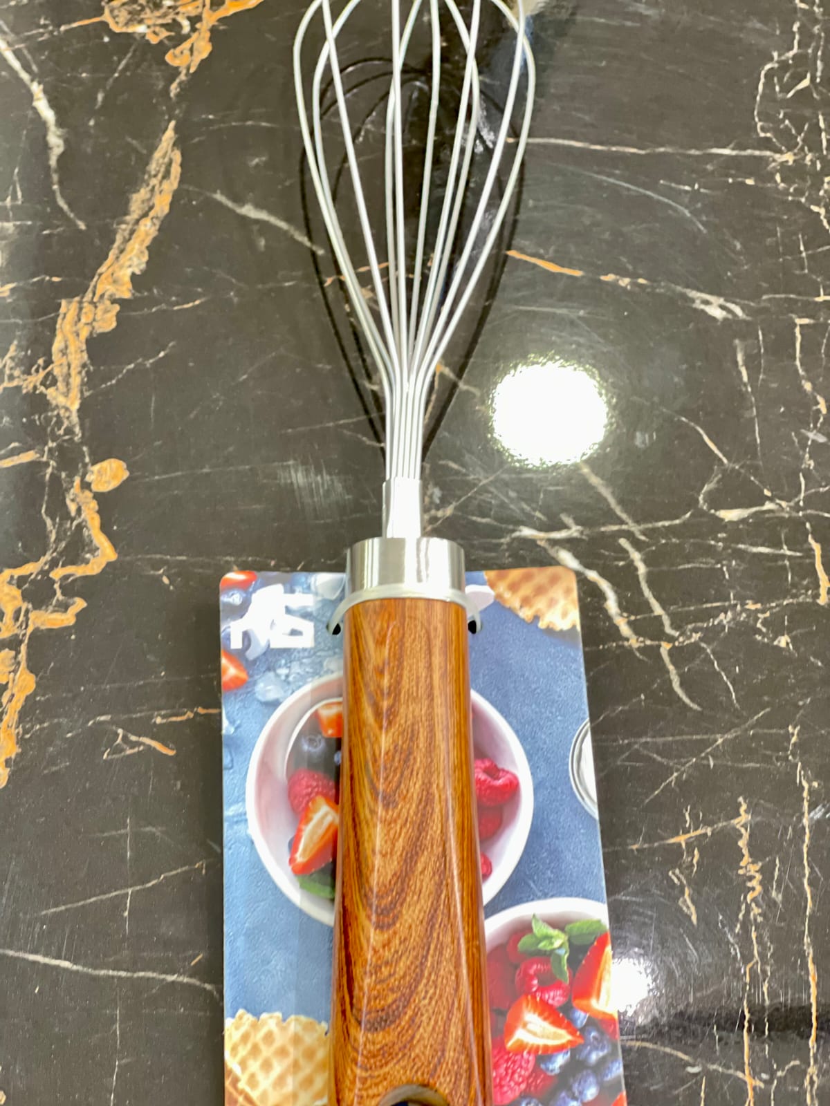 Stainless Steel Wooden Handle egg Beater