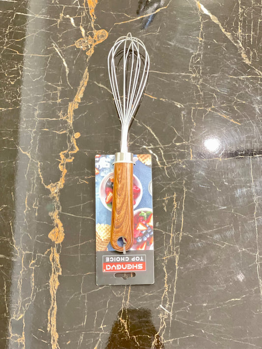 Stainless Steel Wooden Handle egg Beater