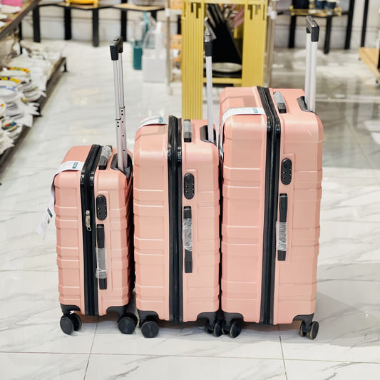 Luggage With 4 Spinner Wheels (3pcs)