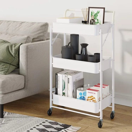 3-Tier Foldable Storage Trolley