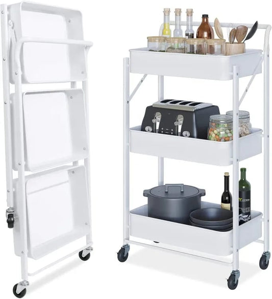 3-Tier Foldable Storage Trolley