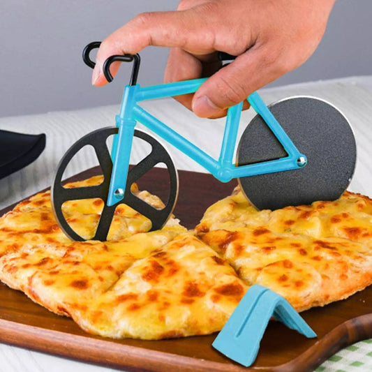 Bicycle Shape Pizza Cutting  Two wheels