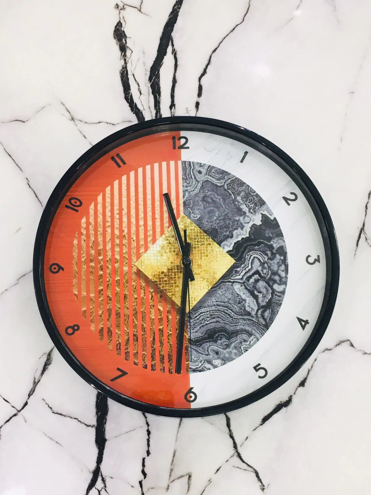 Black Wall Art Clock