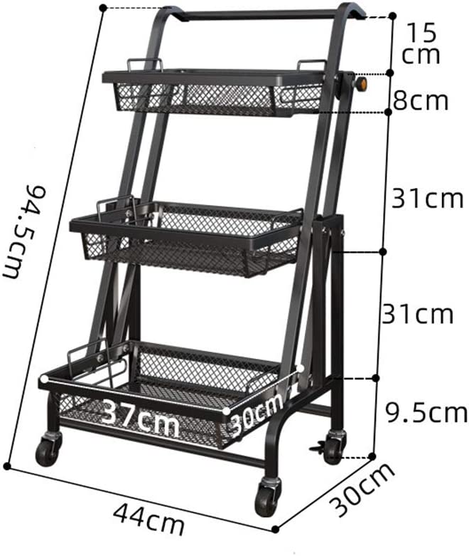 Convenient Kitchen Trolley Wire Basket