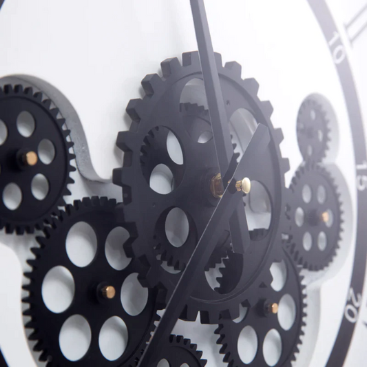 Round Moving Cogs Wall Clocks