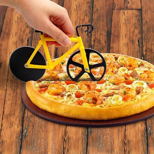 Bicycle Shape Pizza Cutting  Two wheels