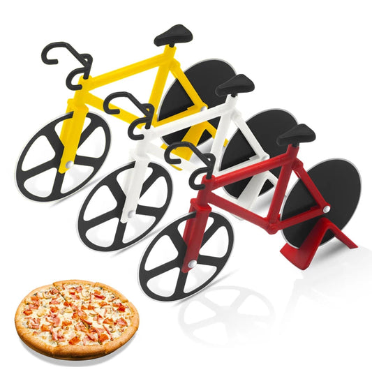 Bicycle Shape Pizza Cutting  Two wheels